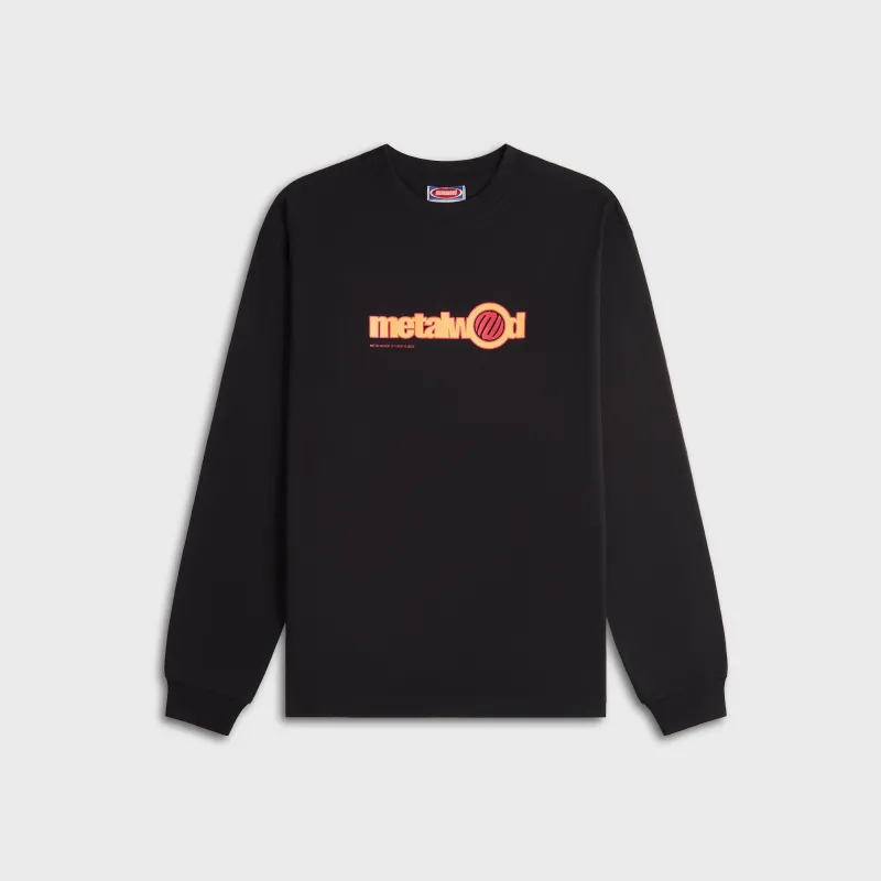 Metalwood Word Long Sleeve Tee - Black made by Metalwood Studios