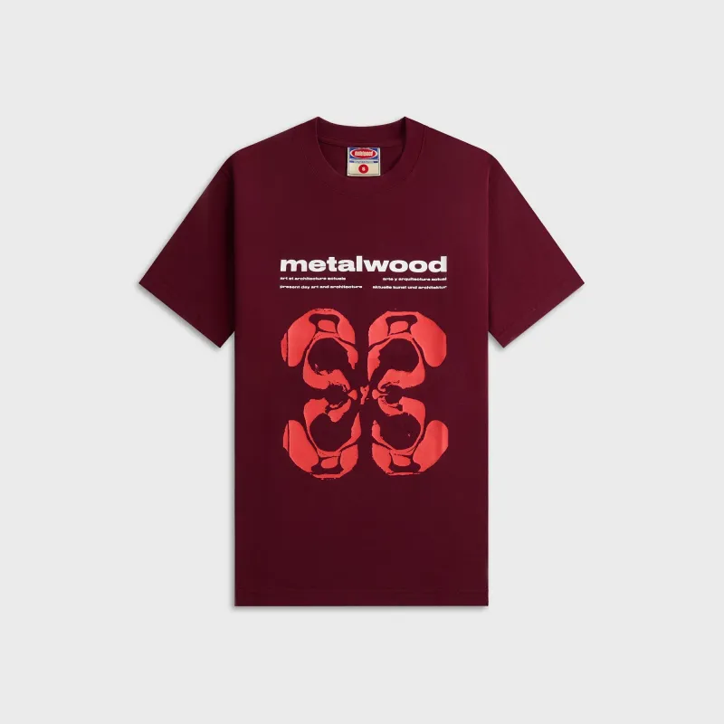Metalwood Rorschach Tee - Maroon made by Metalwood Studios