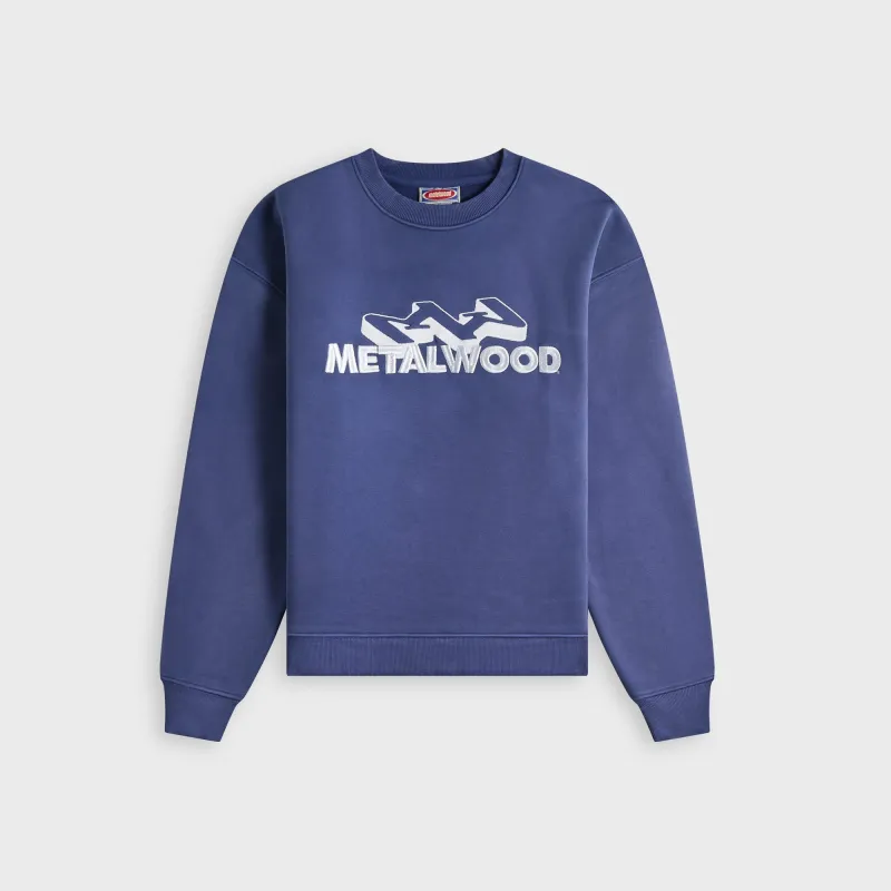 Metalwood Mountaineer Crewneck Sweatshirt - Navy made by Metalwood Studios