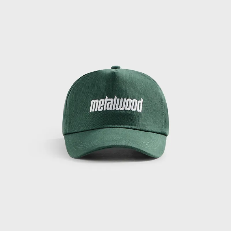Metalwood Metal Logo 5 Panel Cap - Spruce sold by Kith