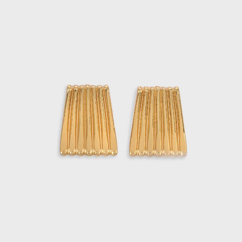 Heaven Mayhem Ribbed Earring - Gold sold by Kith