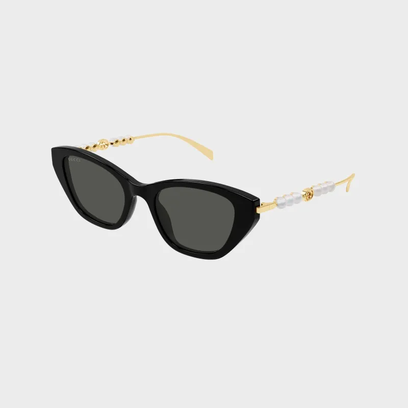 Gucci GG Cat Eye Sunglasses - Gold / Grey sold by Kith