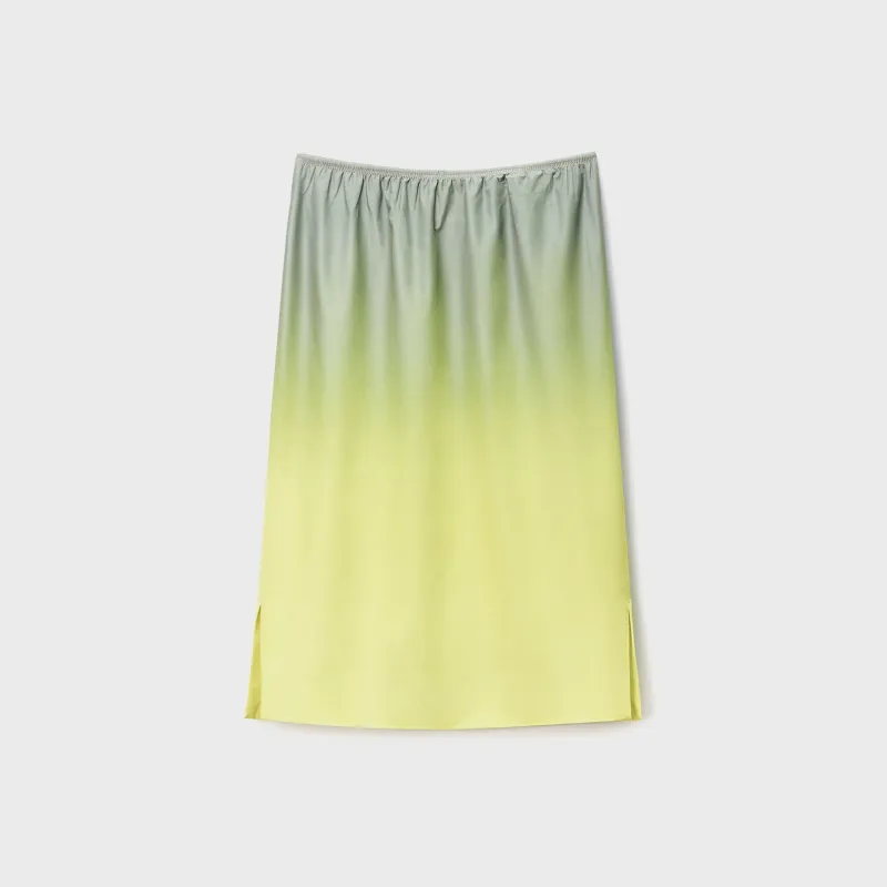 Alexander Wang Reflective Mid-Rise Midi Skirt - Yellow sold by Kith