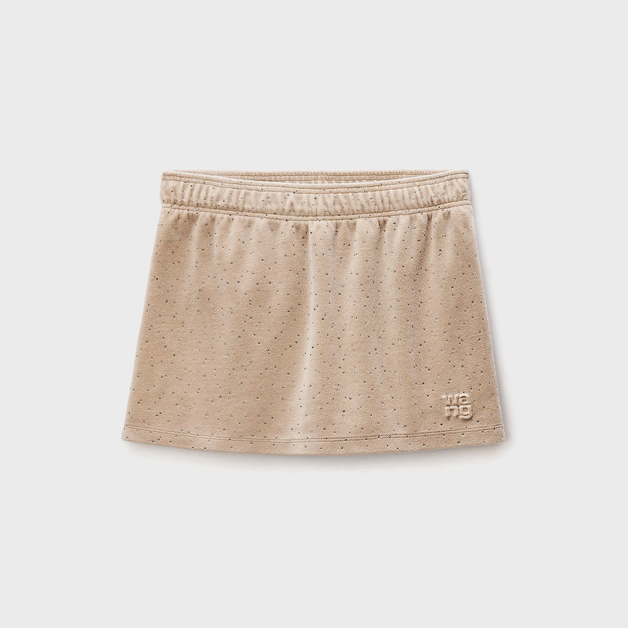 Alexander Wang Mid-Rise Mini Hotfix Skort - Taupe sold by Kith