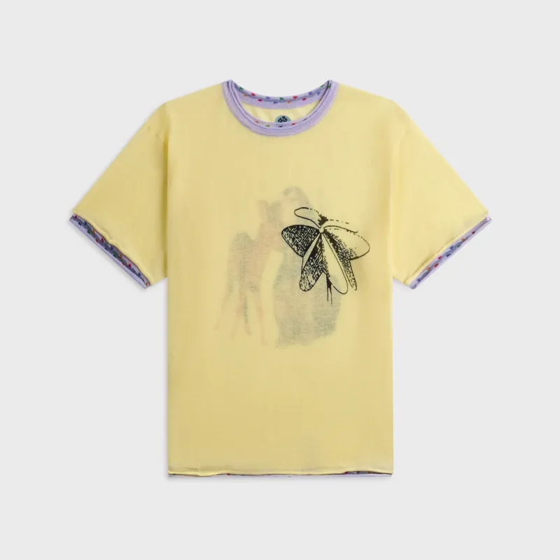 ADRIAN CASHMERE Symbiosis Tee - Yellow sold by Kith