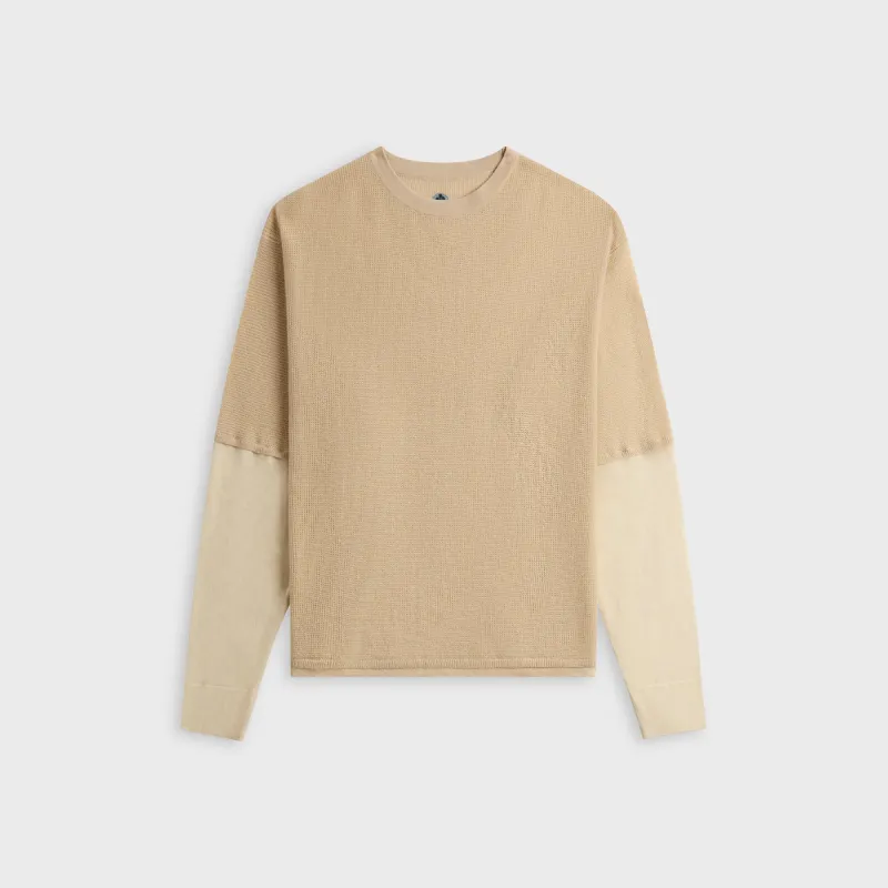 ADRIAN CASHMERE Kai Double Layer top - Cream sold by Kith