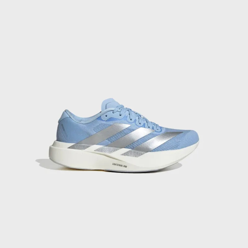 adidas WMNS Adizero Evo SL - Glow Blue / Silver Metallic / Cloud White sold by Kith