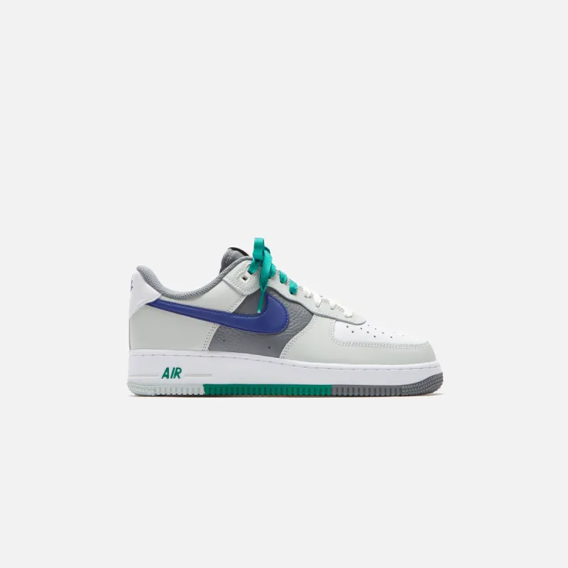 Nike Air Force 1 '07 Lv8 - Light Silver / White / Smoke Grey / Deep Royal Blue sold by Kith