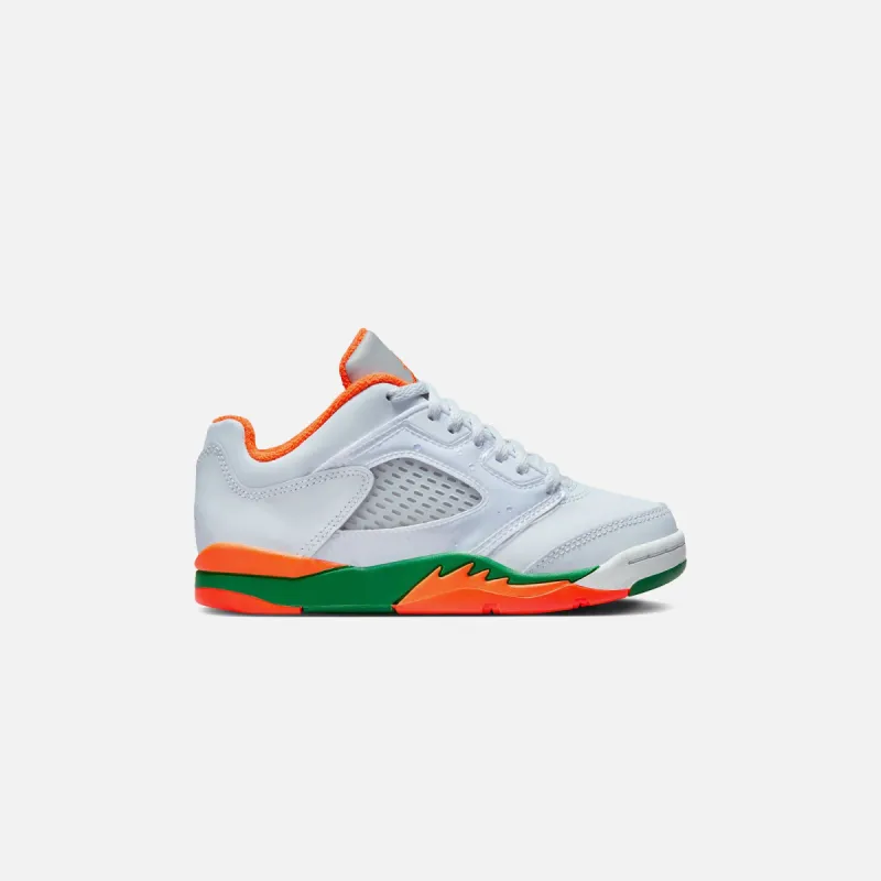 Jordan GS Air Jordan 5 Retro Low - Football Grey / Brilliant Orange sold by Kith
