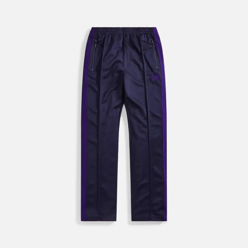 Needles Narrow Track Pant Polyester Smooth - Navy sold by Kith