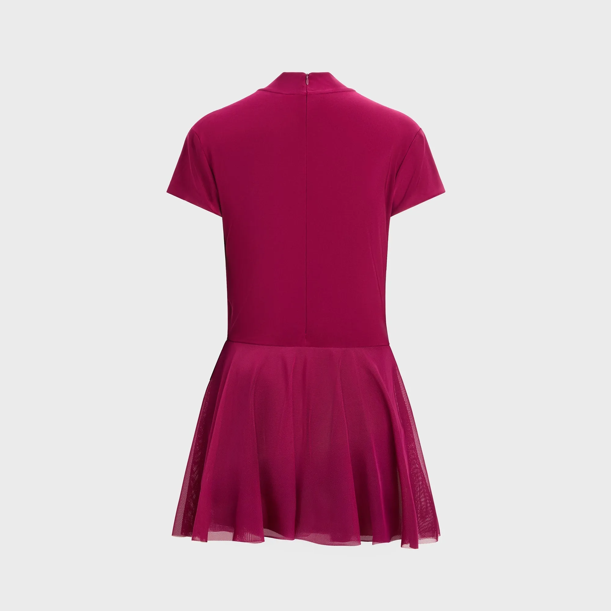 Norma Kamali Mock Neck Cap Sleeve Flared Pickleball Dress - Plum sold by Kith product image thumbnail 2