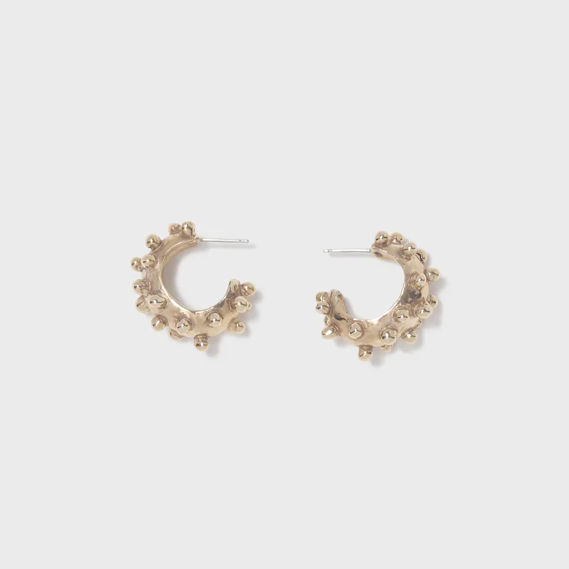 Faris Dotto Hoops - Gold Plated Bronze sold by Kith