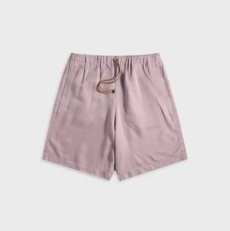 Dries Van Noten Sand Washed Cupro Short - Light Lilac sold by Kith