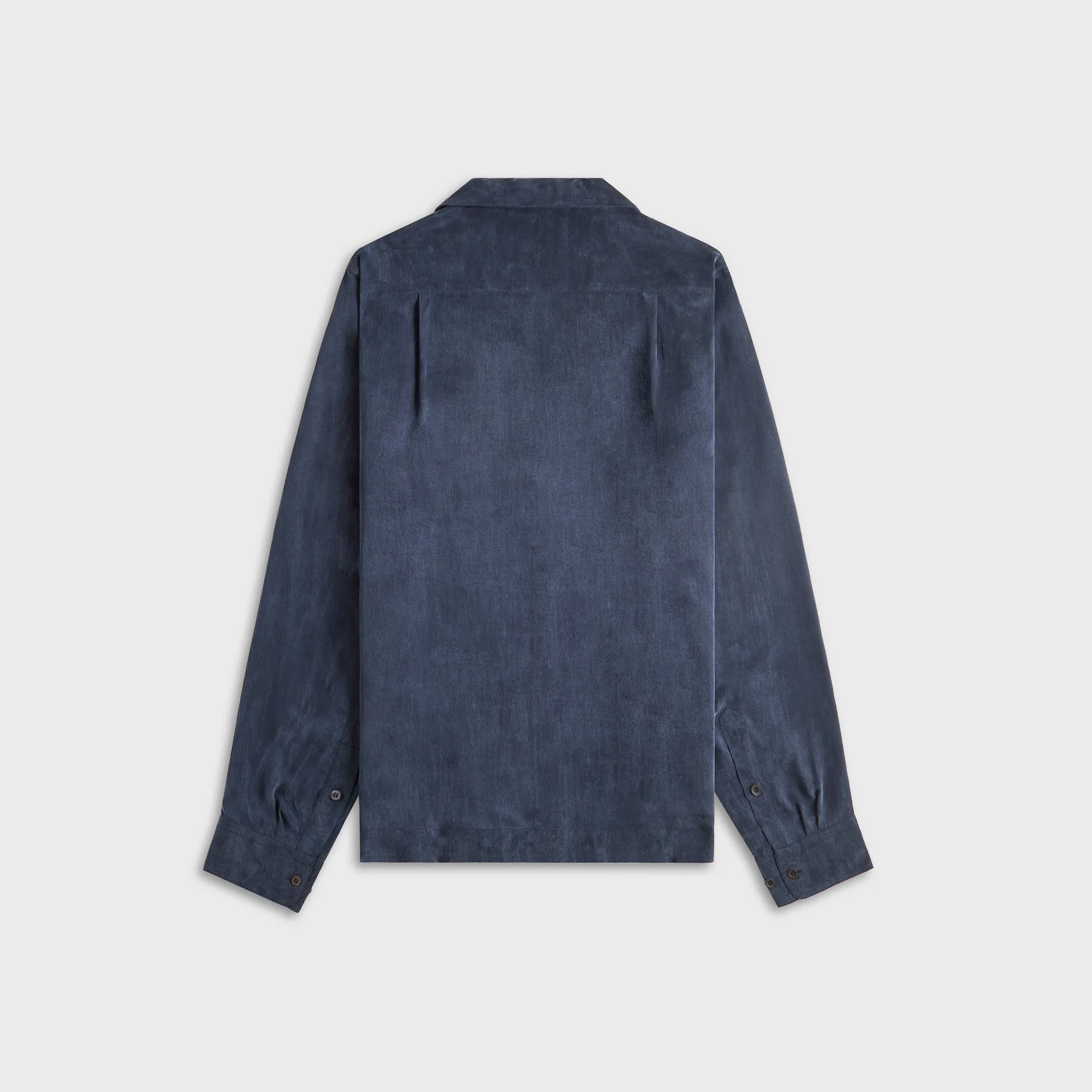 Dries Van Noten Sand Washed Cupro Shirt - Navy sold by Kith product image thumbnail 2