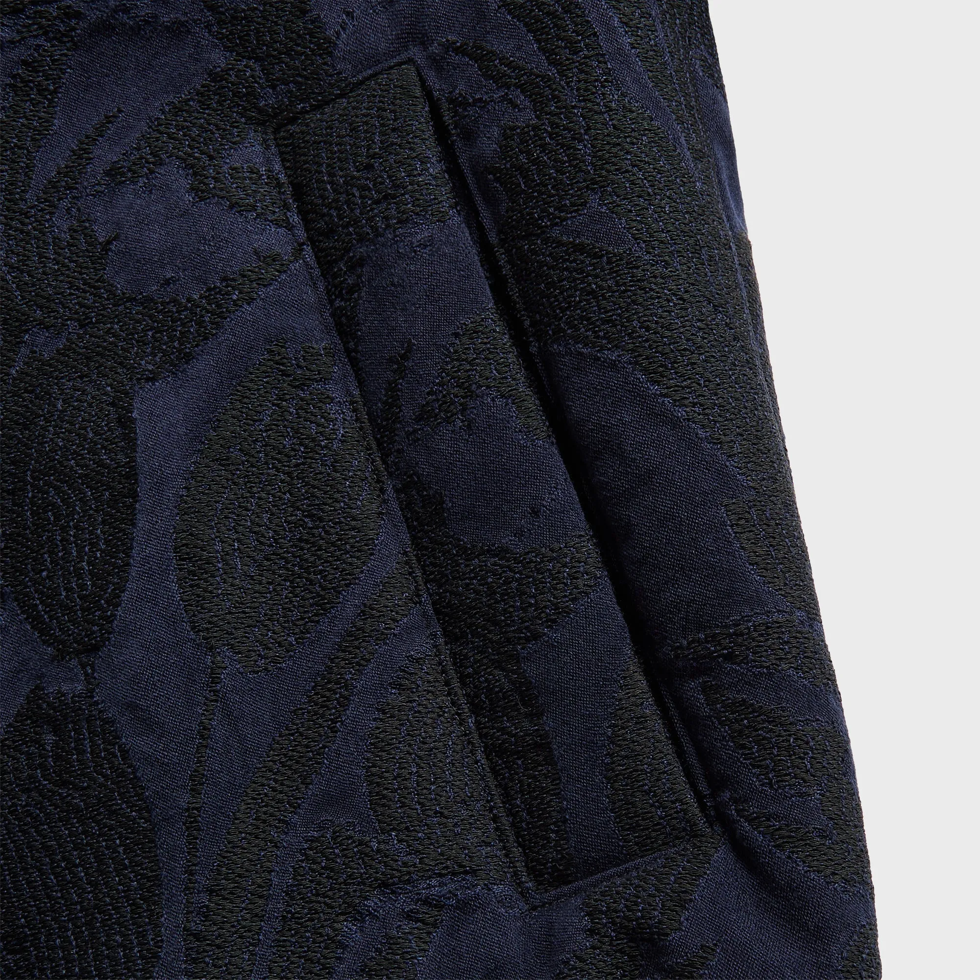 Dries Van Noten Frayed Edge Jacquard Wool Jacket - Navy sold by Kith product image thumbnail 3