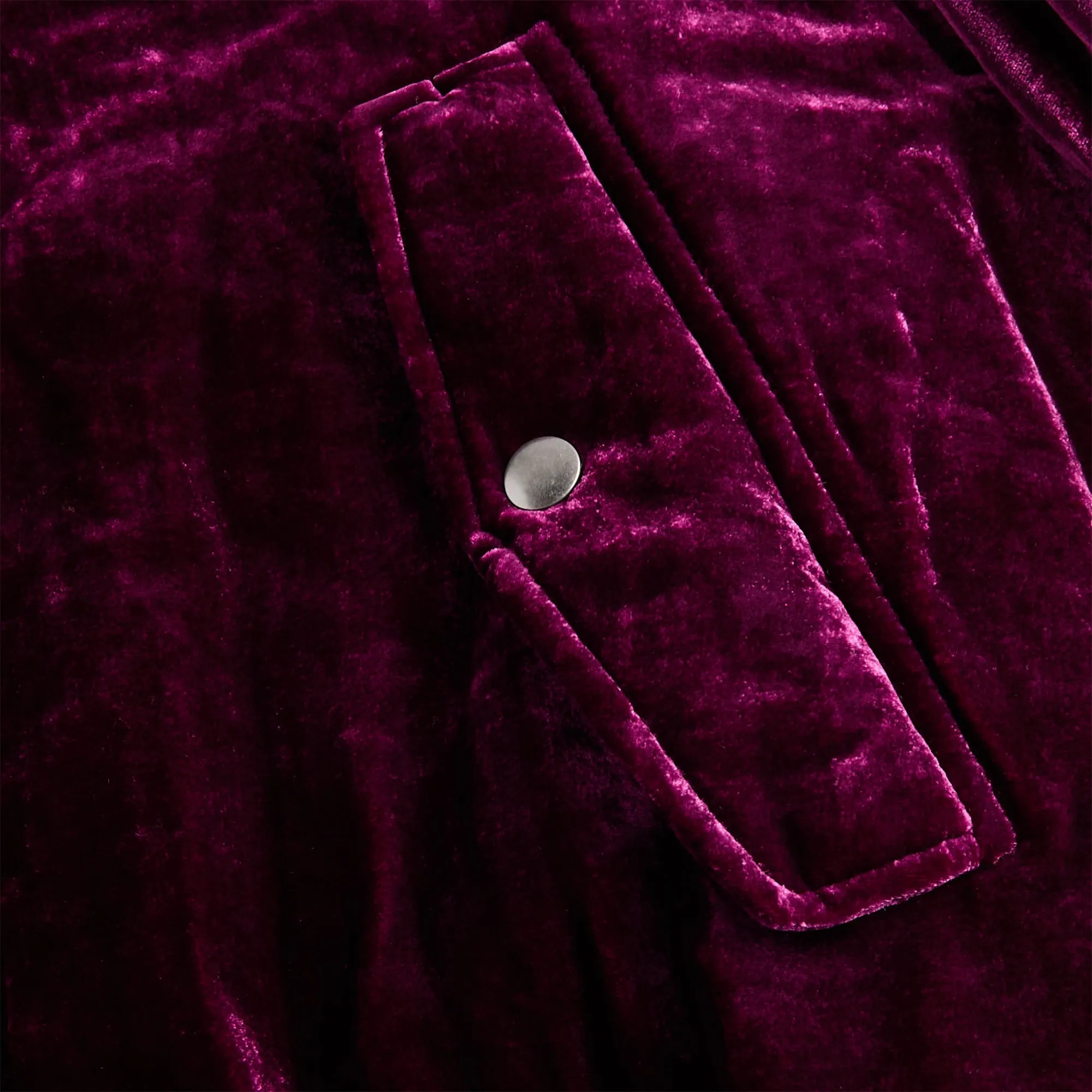 Dries Van Noten Fluid Viscose Silk Velvet Jacket - Violet sold by Kith product image thumbnail 3