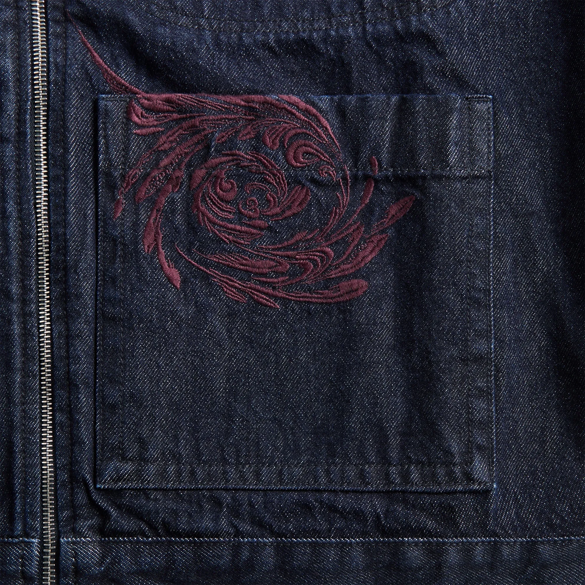 Dries Van Noten Embroidered Denim Jacket - Indigo sold by Kith product image thumbnail 3