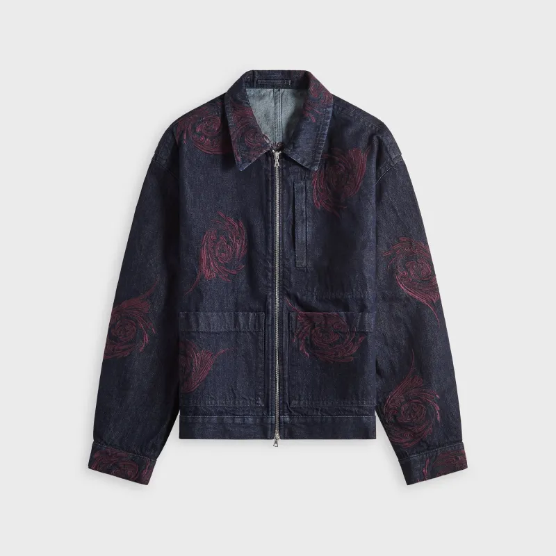Dries Van Noten Embroidered Denim Jacket - Indigo sold by Kith