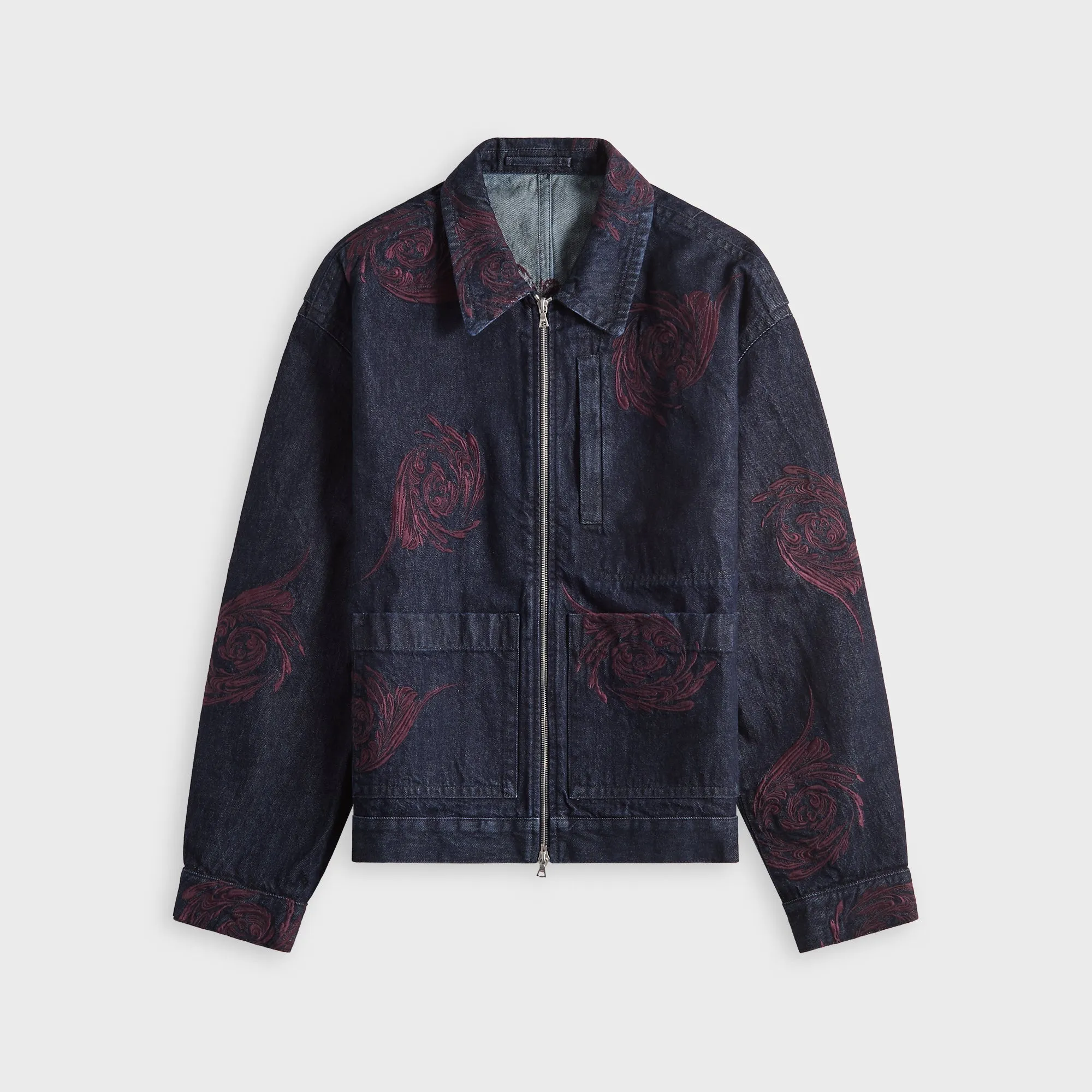 Dries Van Noten Embroidered Denim Jacket - Indigo sold by Kith