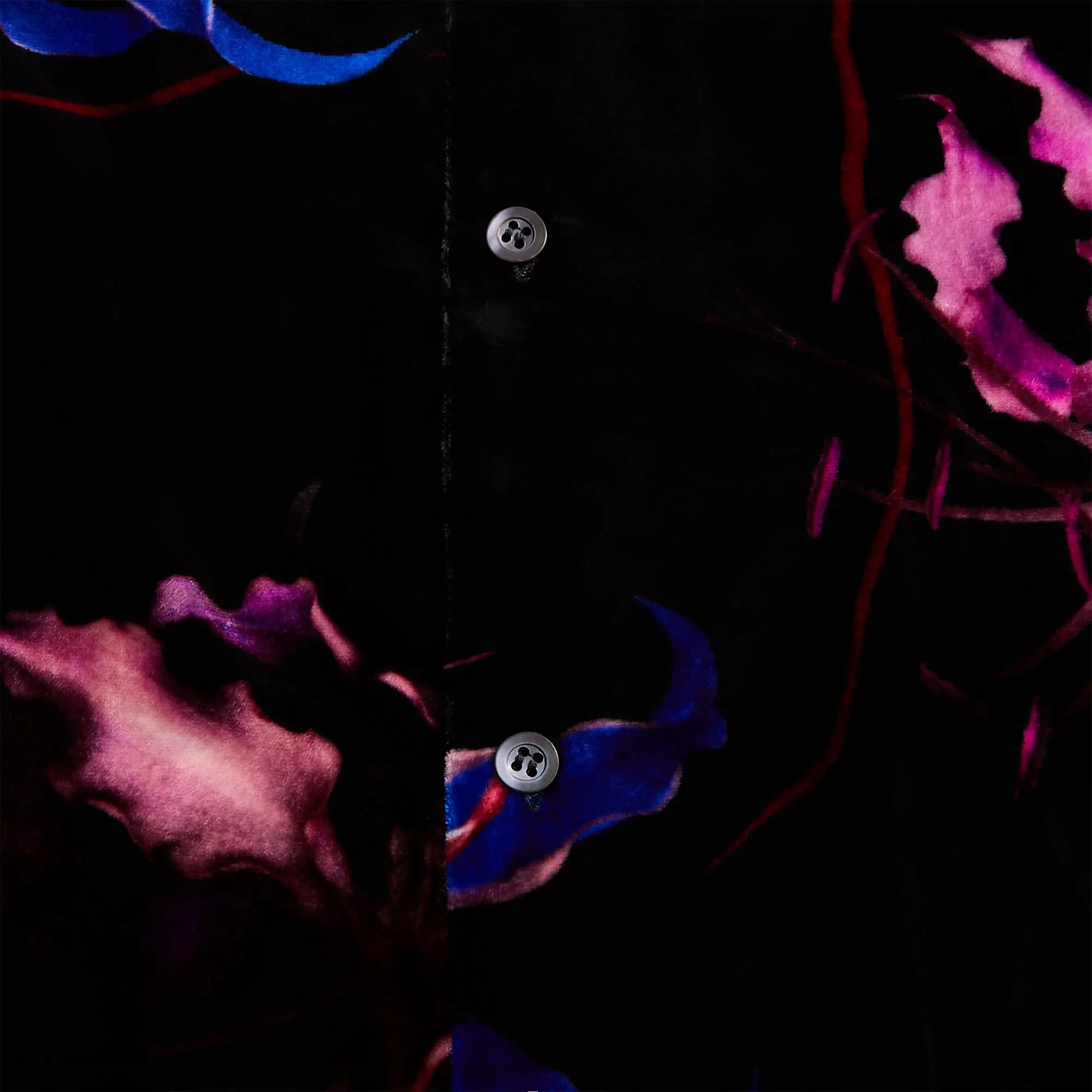 Dries Van Noten Dragon Flower Print Viscose Silk Velvet Shirt - Black sold by Kith product image thumbnail 3