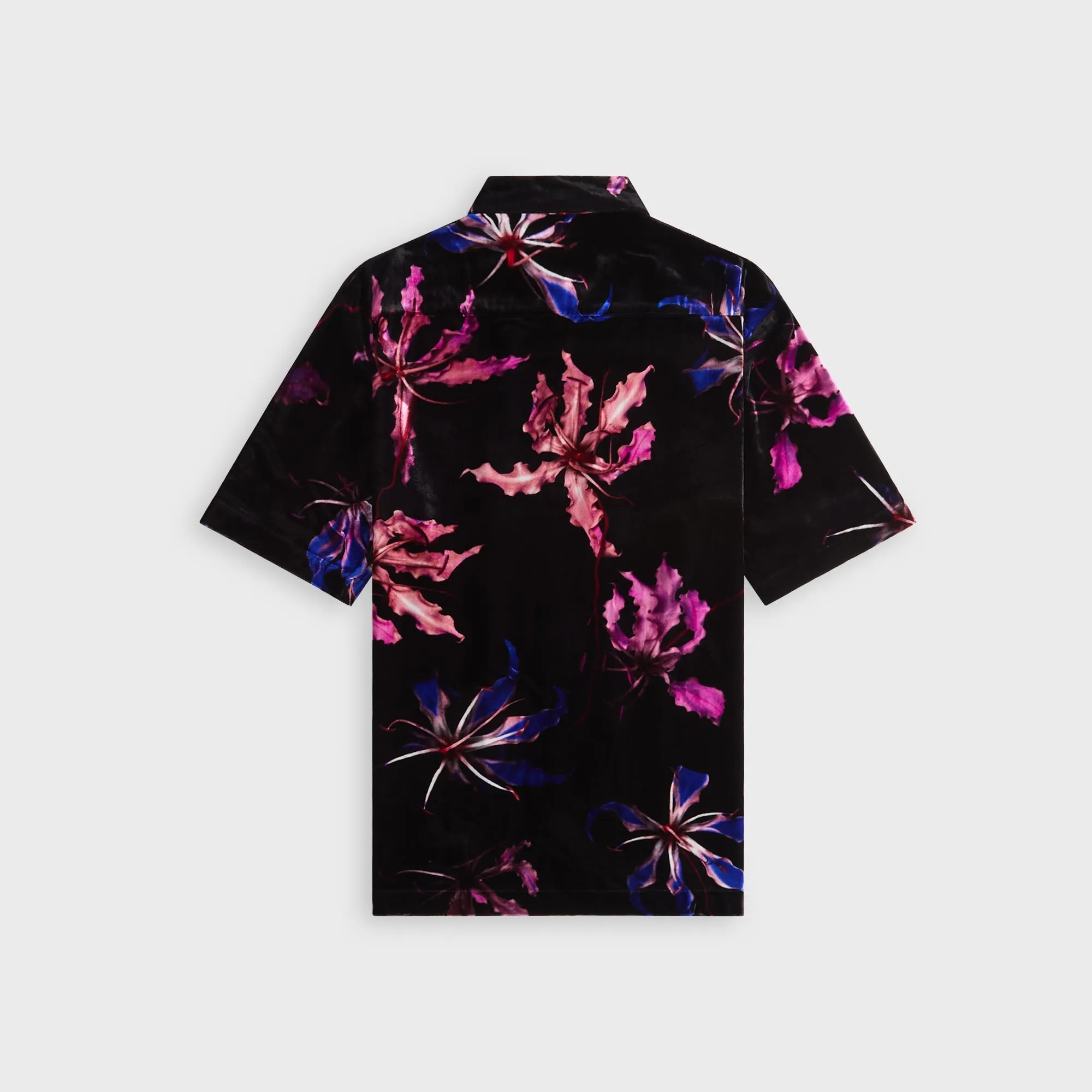 Dries Van Noten Dragon Flower Print Viscose Silk Velvet Shirt - Black sold by Kith product image thumbnail 2