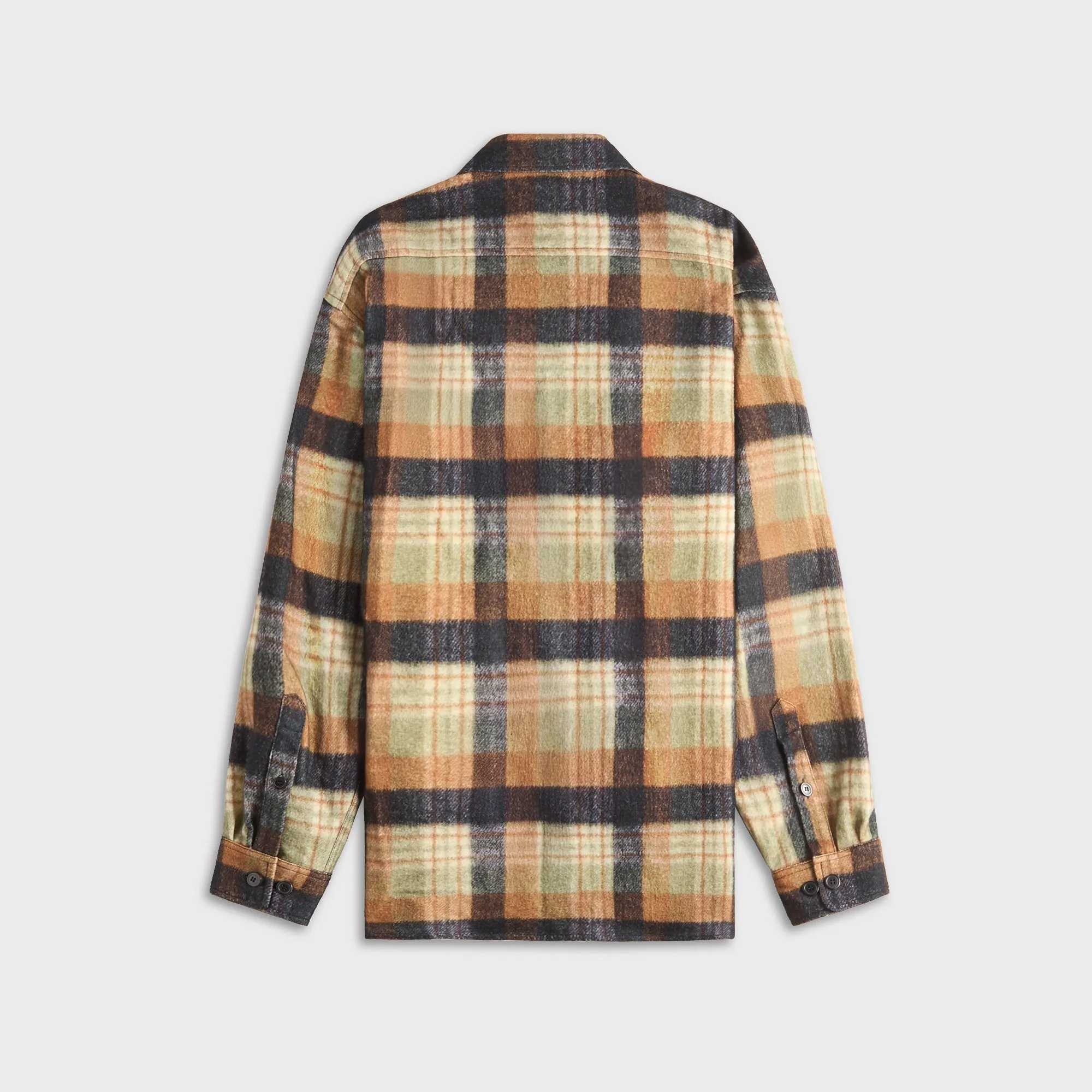 Dries Van Noten Check Print Wool Shirt - Ocra sold by Kith product image thumbnail 2