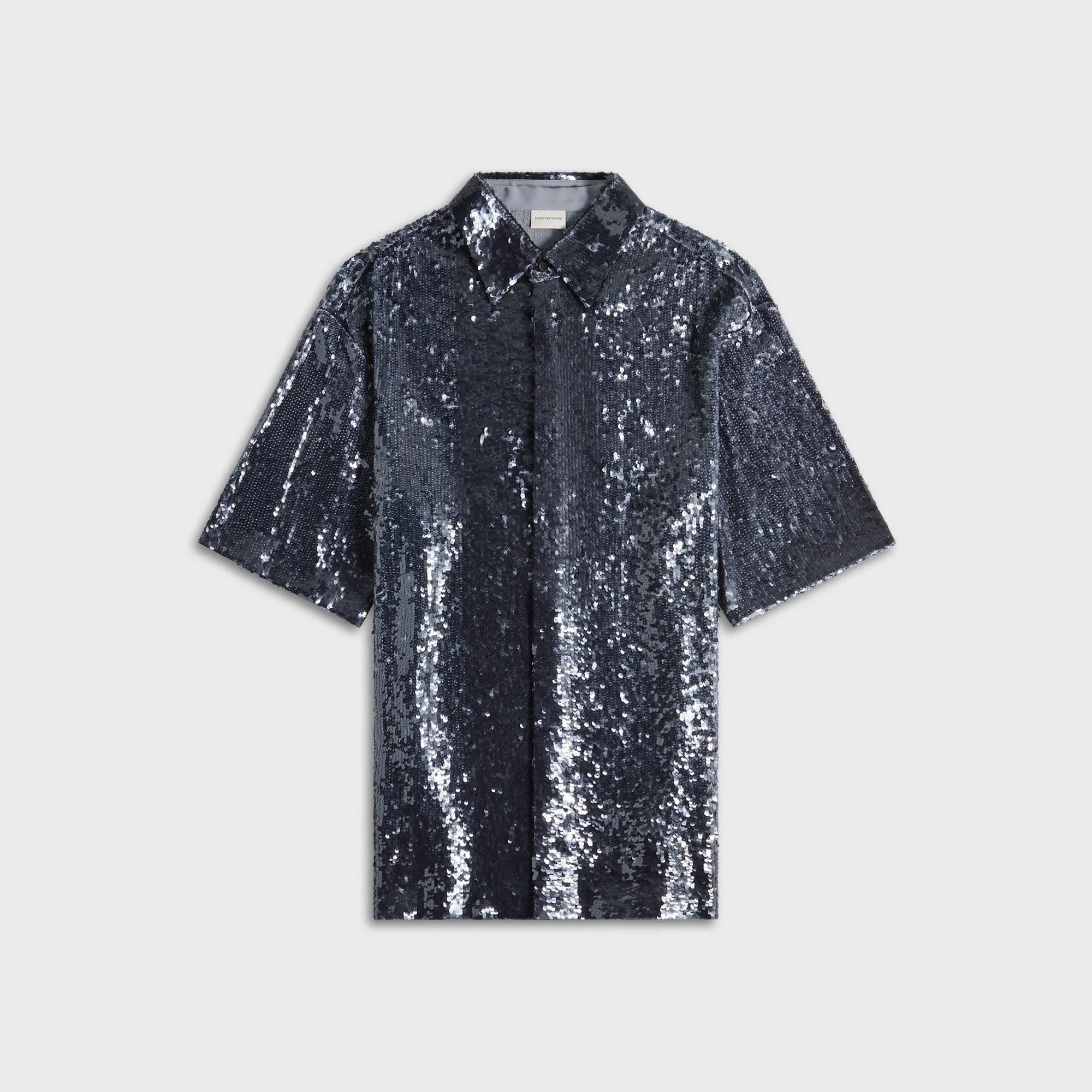 Dries Van Noten Cassidye Emb 1480 M.W.Shirt - Navy sold by Kith