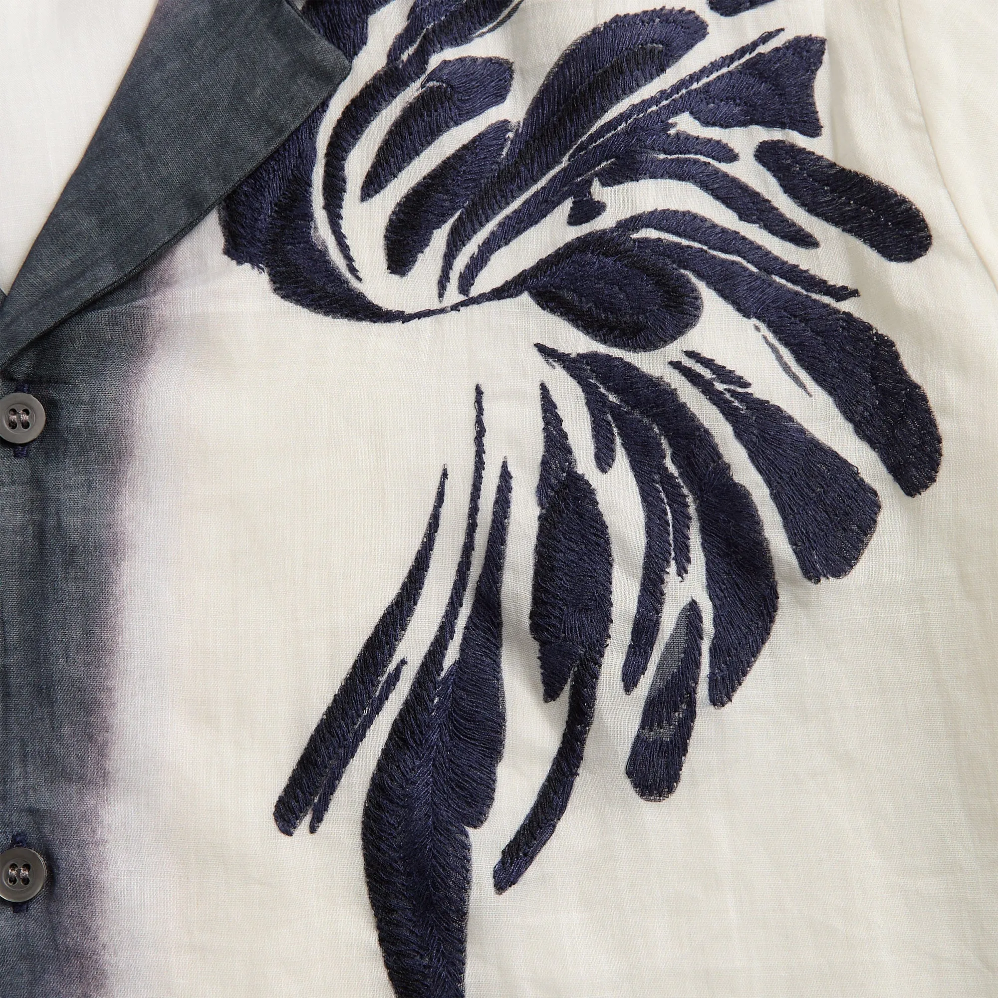 Dries Van Noten Carltone Emb 1268 M.W.Shirt - Navy sold by Kith product image thumbnail 3