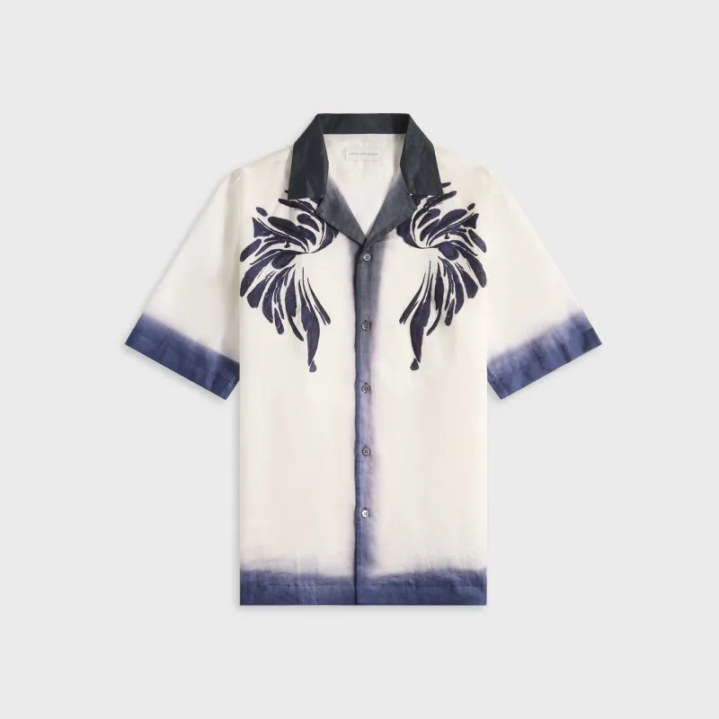 Dries Van Noten Carltone Emb 1268 M.W.Shirt - Navy sold by Kith