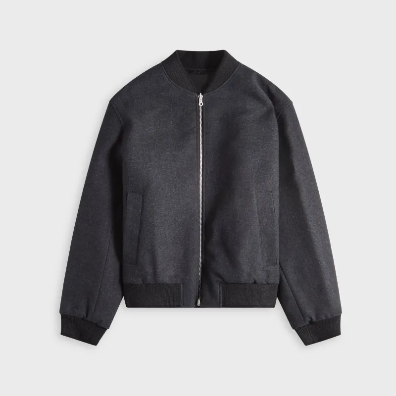 Dries Van Noten Brushed Back Twill Cotton Jacket - Dark Grey sold by Kith