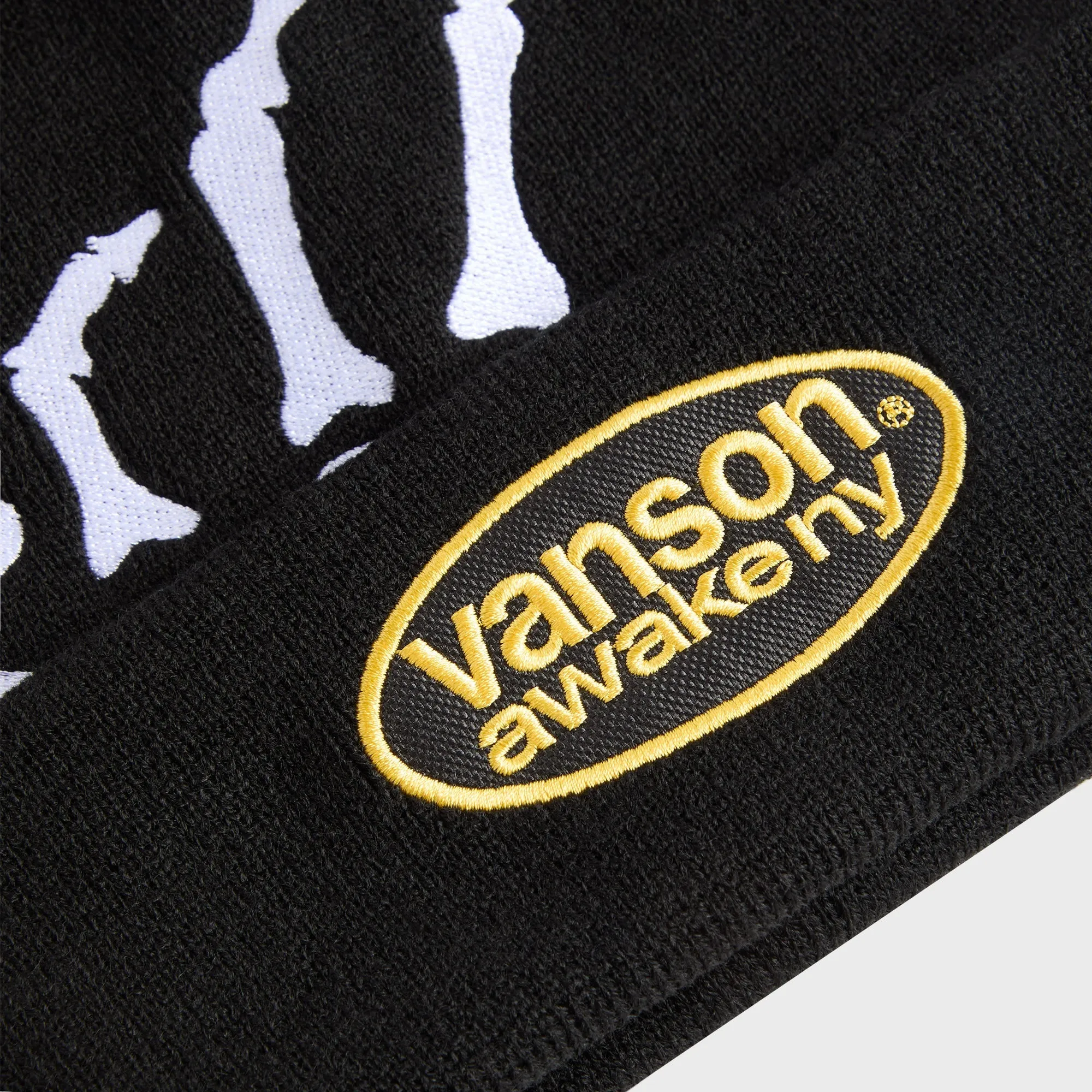 Awake NY Vanson Bones Beanie - Black sold by Kith product image thumbnail 3