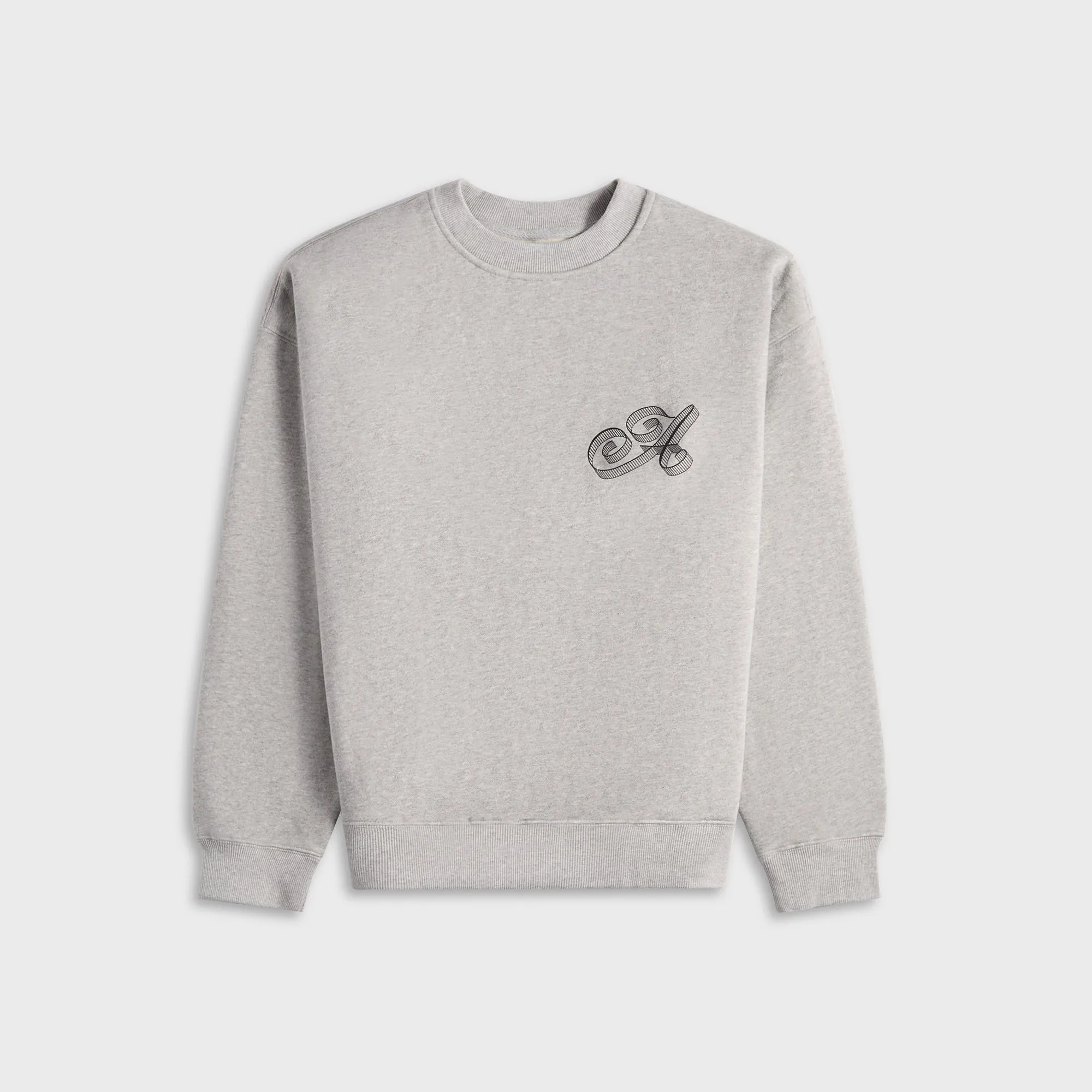 Awake NY Script Crew Neck - Heather Grey sold by Kith