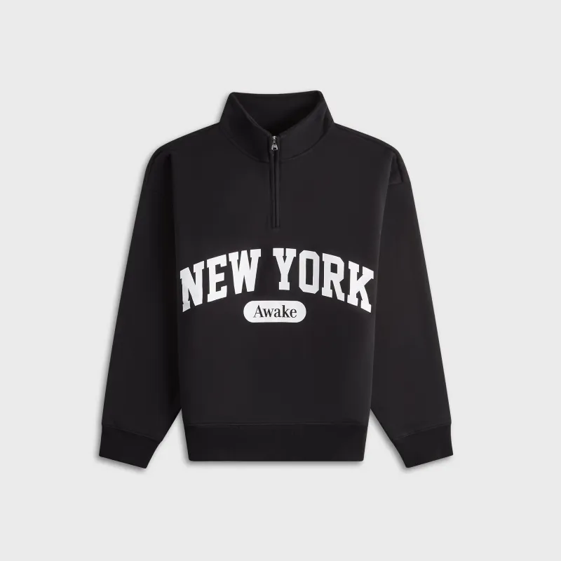 Awake NY New York Arch Quarter Zip - Black sold by Kith