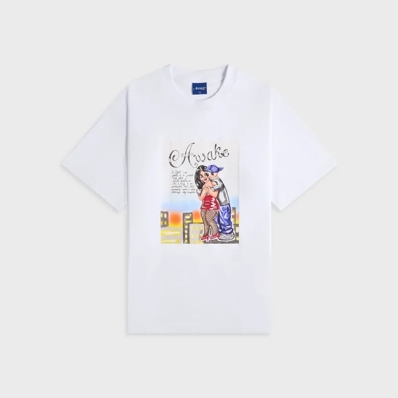 Awake NY Hug Tee - White sold by Kith