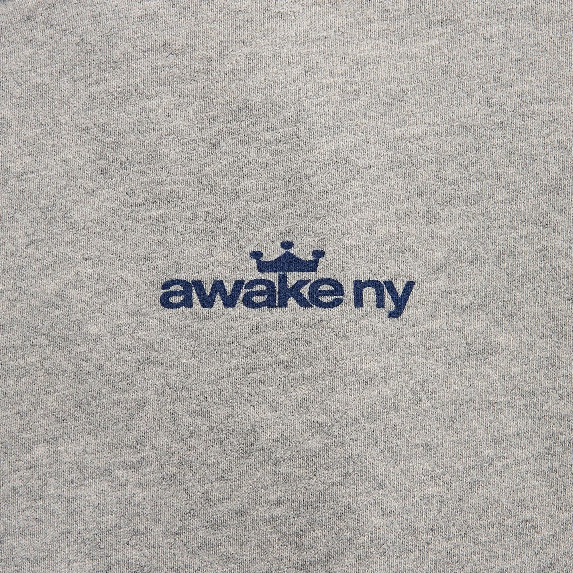 Awake NY Crown Logo Full-Zip Hoodie - Heather Grey sold by Kith product image thumbnail 3