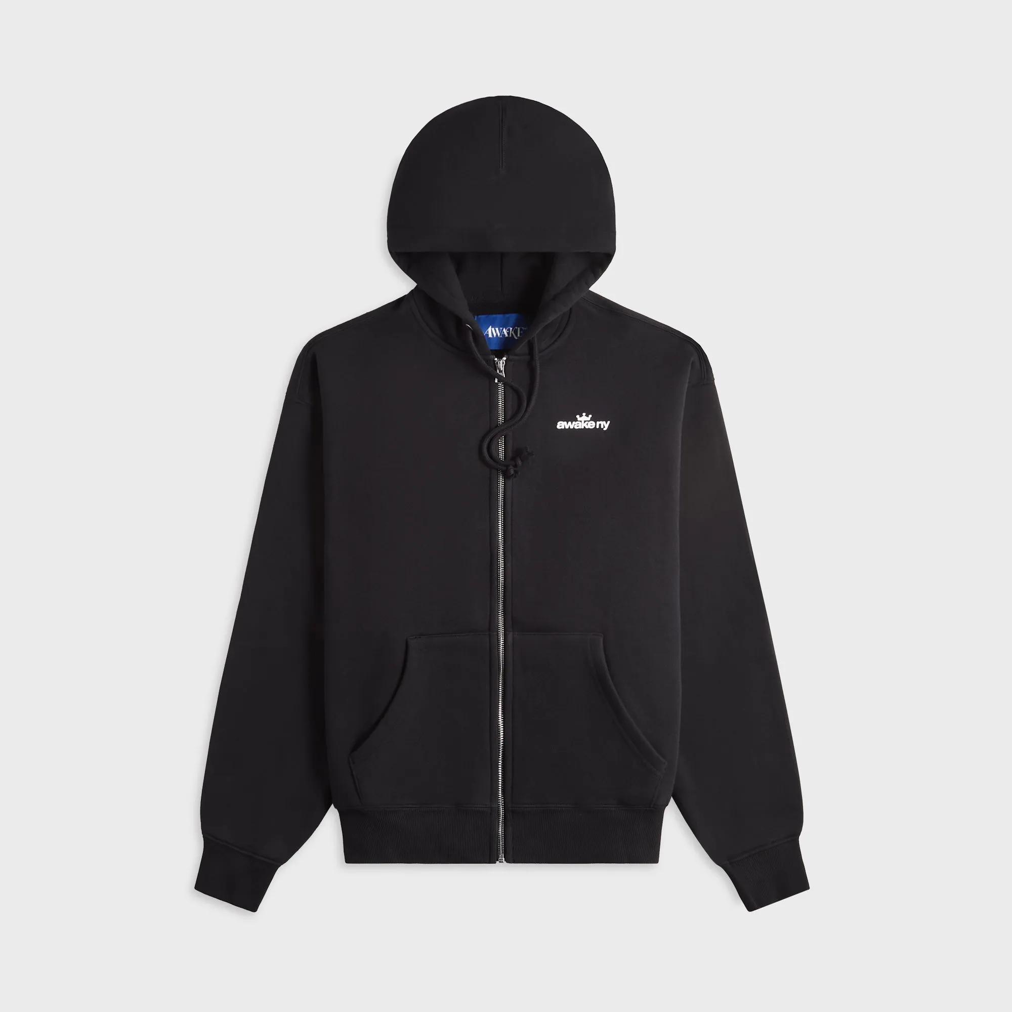 Awake NY Crown Logo Full-Zip Hoodie - Black sold by Kith