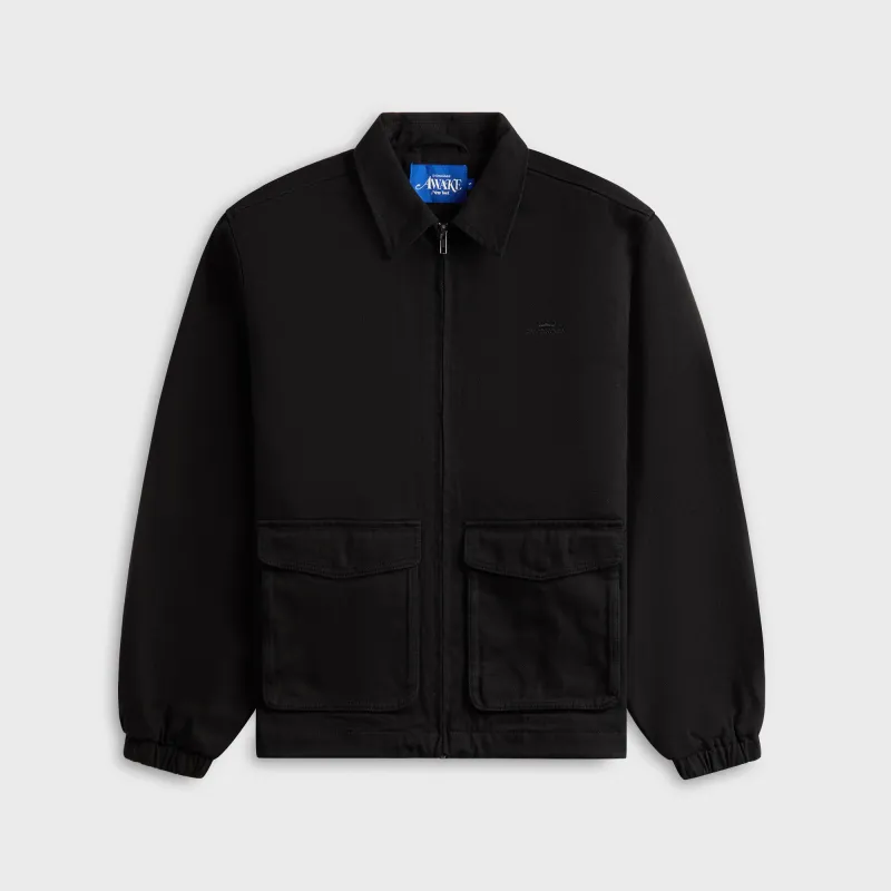 Awake NY Coaches Jacket - Black sold by Kith