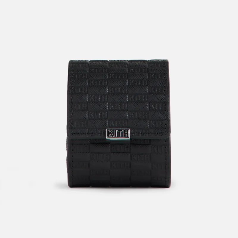 Kithmas Monogram Saffiano Leather Single Watch Roll - Black sold by Kith