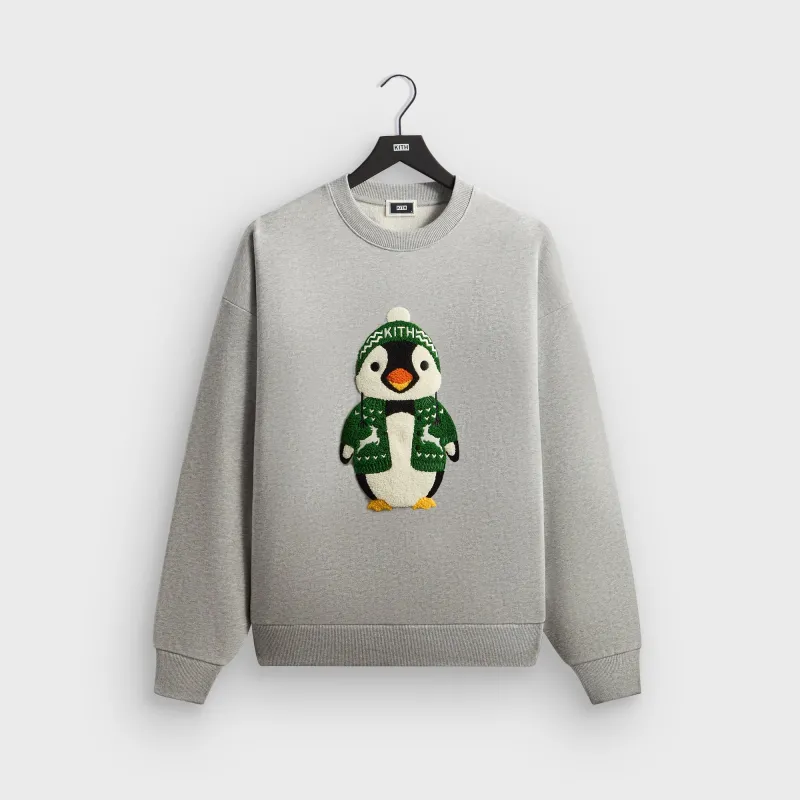 Kithmas Penguin Nelson Crewneck - Medium Heather Grey sold by Kith