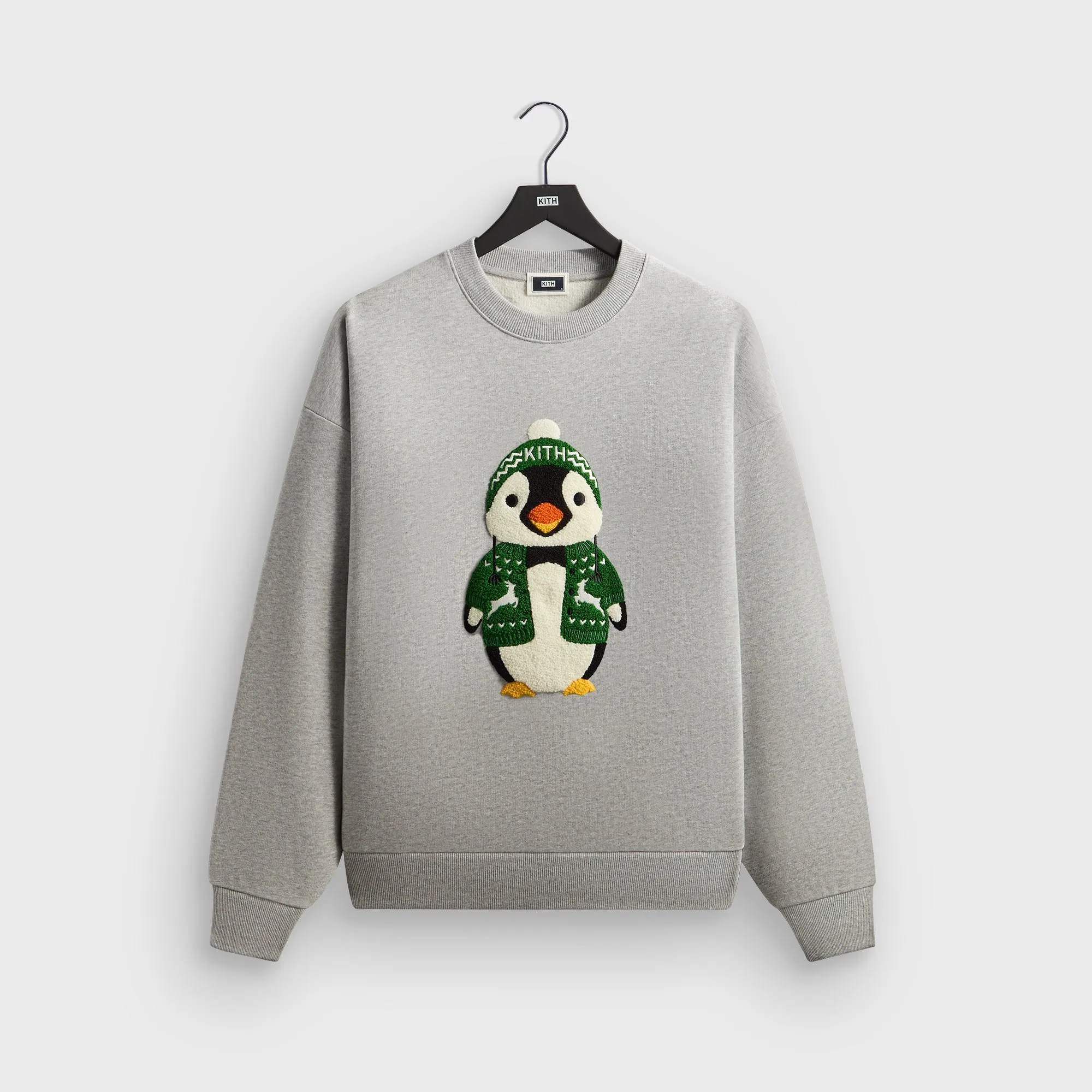 Kithmas Penguin Nelson Crewneck - Medium Heather Grey sold by Kith