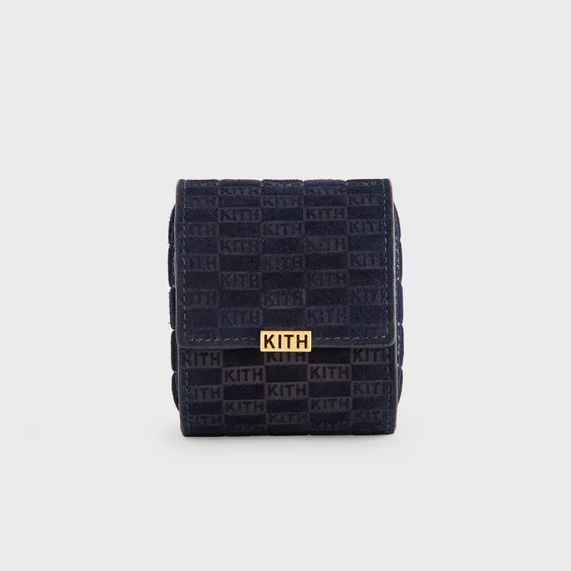 Kithmas Monogram Suede Leather Single Watch Roll - Ink sold by Kith