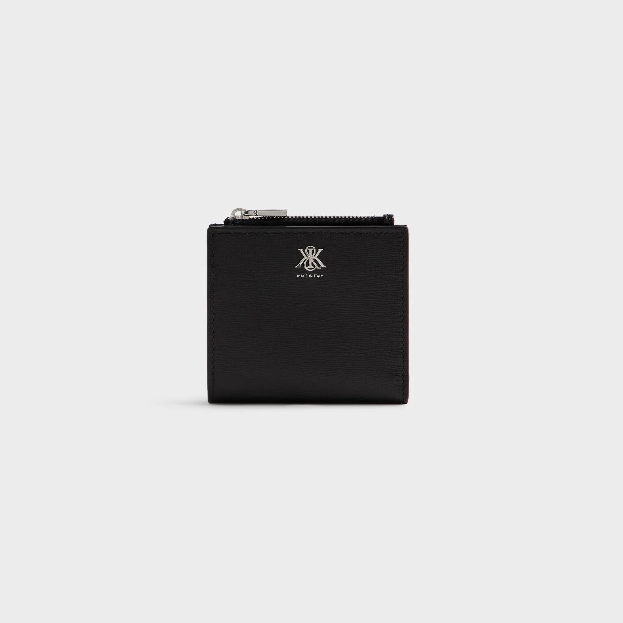 Kith Saffiano Leather Snap Wallet - Black sold by Kith