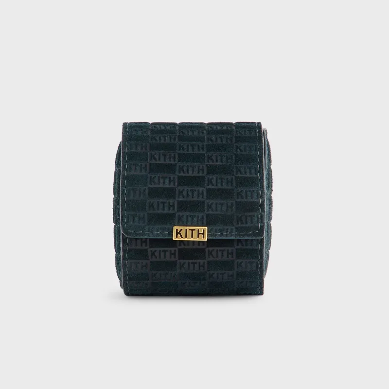 Kithmas Monogram Suede Leather Single Watch Roll - Stadium sold by Kith