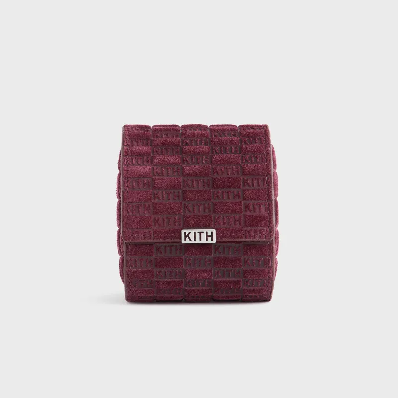 Kith Monogram Suede Leather Single Watch Roll - Magma sold by Kith
