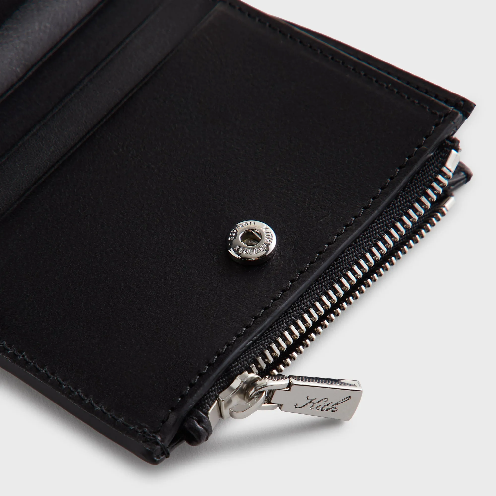 Kith Monogram Leather Snap Wallet - Black sold by Kith product image thumbnail 4