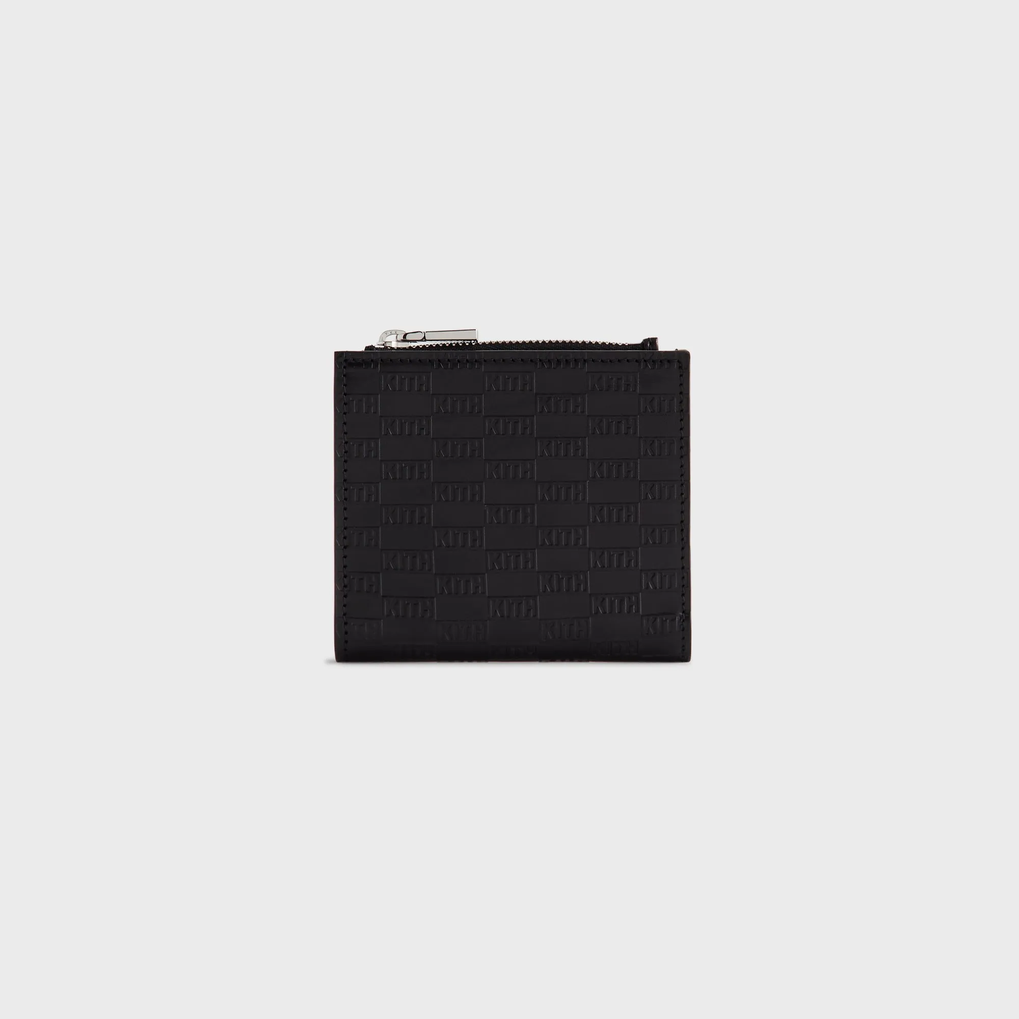 Kith Monogram Leather Snap Wallet - Black sold by Kith