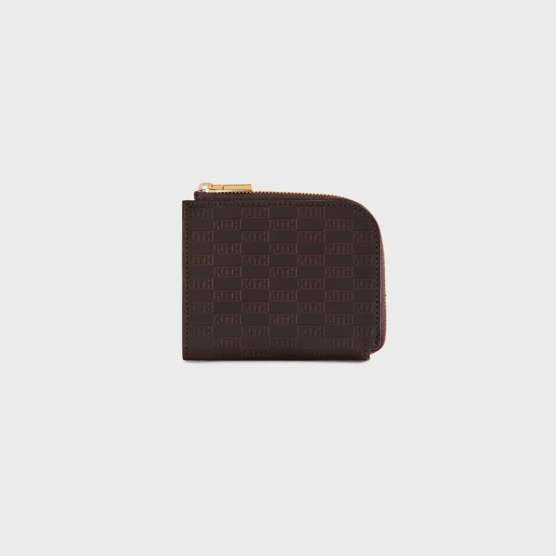 Kithmas Monogram Vachetta Zip Wallet - Incognito sold by Kith