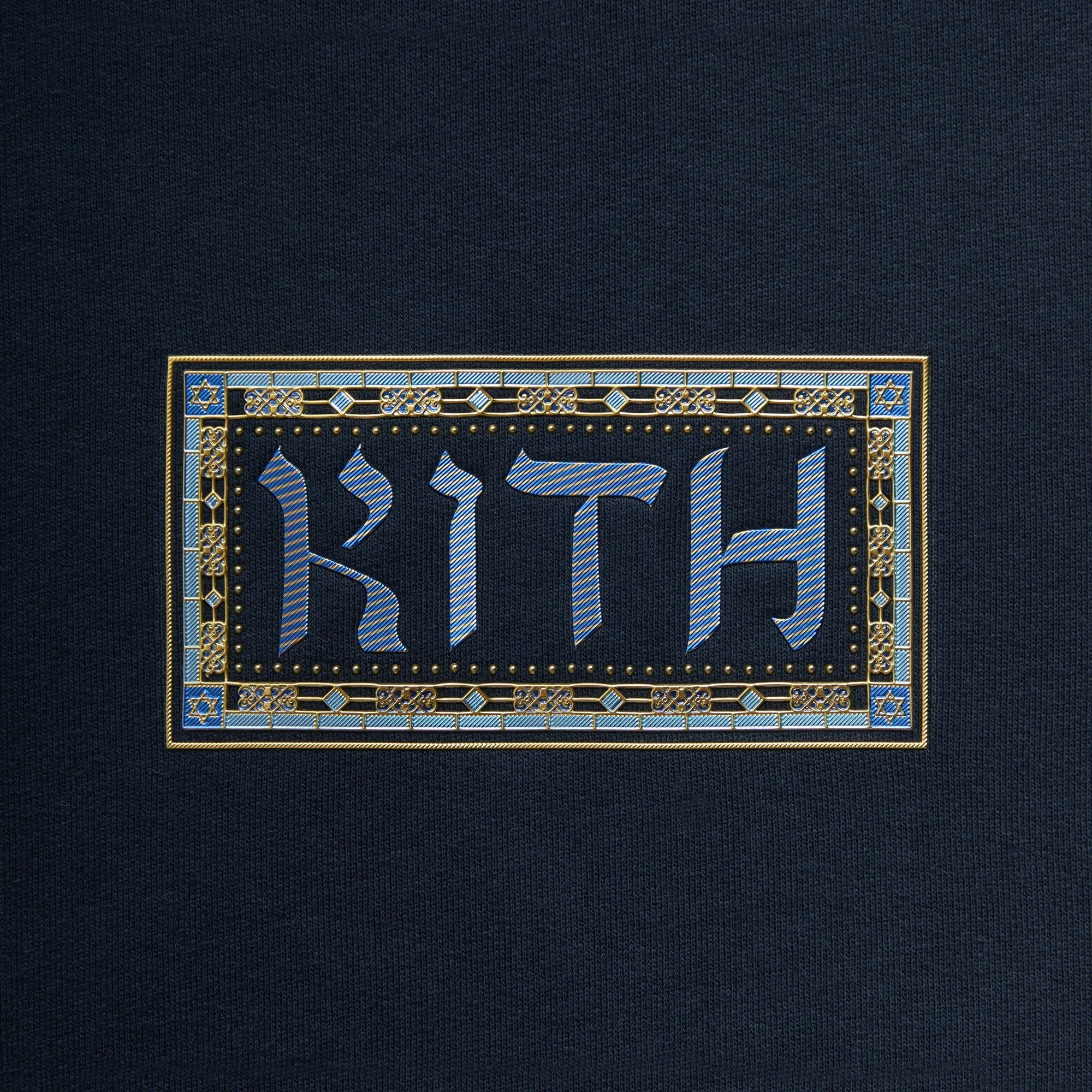 Kith Hanukkah Hebrew Nelson Hoodie - Nocturnal sold by Kith product image thumbnail 3