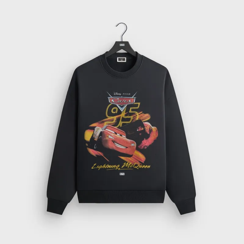 Disney | Kith for Pixar Lightning McQueen Nelson Crewneck - Black sold by Kith