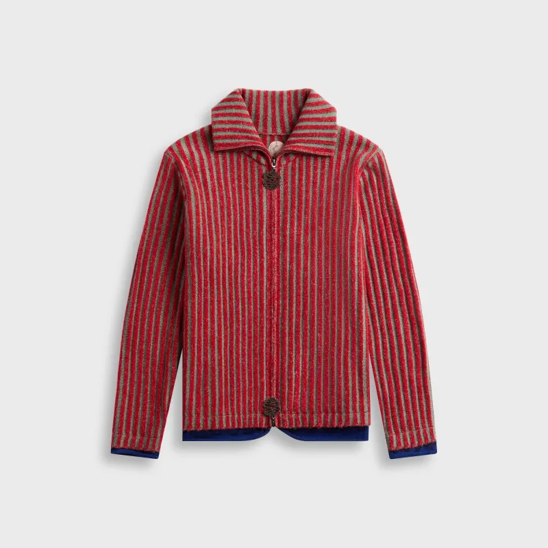 ADRIAN CASHMERE Full Zip - Cherry sold by Kith